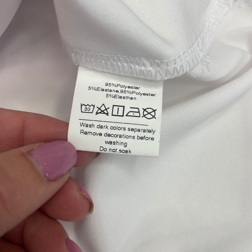 Grace Karin NWT Womens White Sleeveless Wrap V-Neck Blouse Top Side Zip Size S - Picture 8 of 10